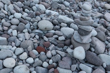 stone texture on the beach