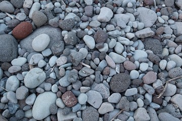 stone texture on the beach