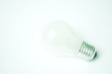 The bulb and the transistors isolated on a white background