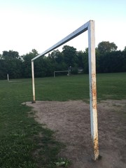 Fototapeta na wymiar soccer goal posts