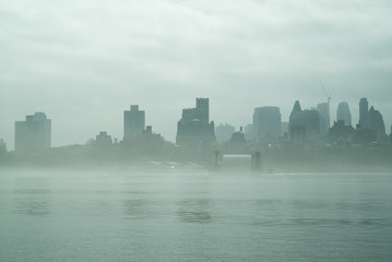 New York city fog. Backgrounds for quotes