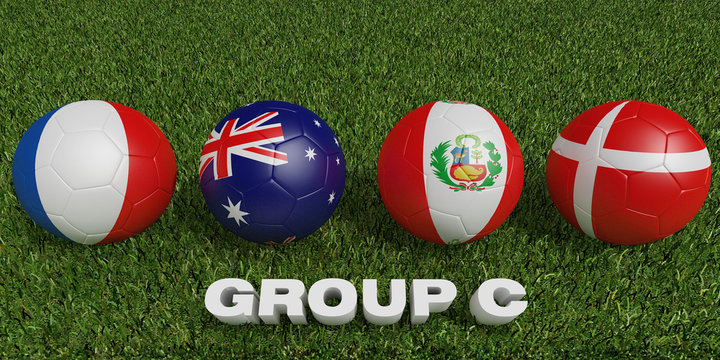 Football World cup  groups c.  2018 world soccer tournament  in Russia.