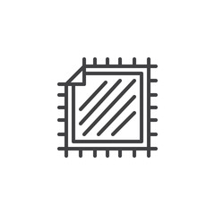 Tablecloth outline icon. linear style sign for mobile concept and web design. napkin simple line vector icon. Symbol, logo illustration. Pixel perfect vector graphics