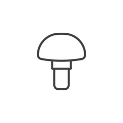 Fototapeta na wymiar Mushroom outline icon. linear style sign for mobile concept and web design. fungus simple line vector icon. Symbol, logo illustration. Pixel perfect vector graphics
