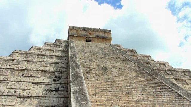 A Close View from the Feet of the Pyramid of Kukulkan