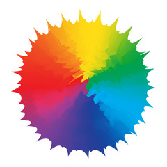 Abstraction figure multicolors rainbow design element