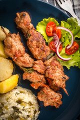 Shish kebabs - grilled meat and vegetables