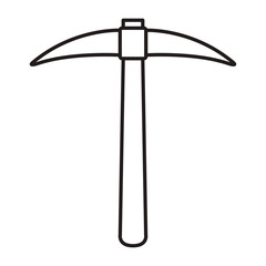 pick mining tool icon vector illustration design