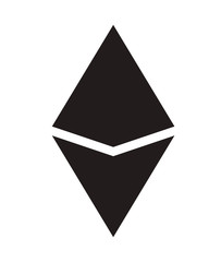 cryptocurrency etherum symbol isolated icon vector illustration design