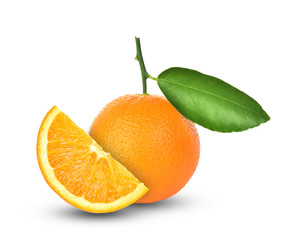 Orange on white background