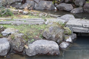 creek in Japanese style garden