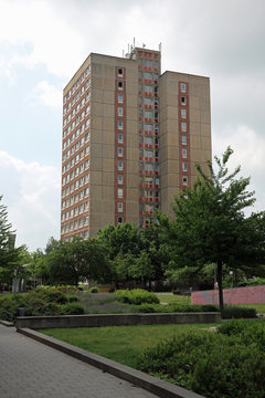Plattenbausiedlung Leipzig Gr&uuml;nau