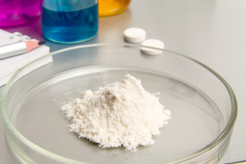 Chemical Laboratory and reagents .Illegal drug production in laboratories. The concept of drug...
