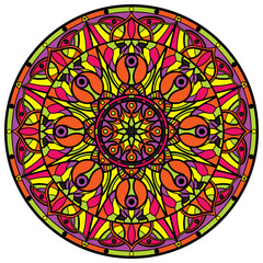 Colorful mandala on a white background
