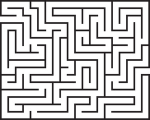 Rectangle maze isolated on white background