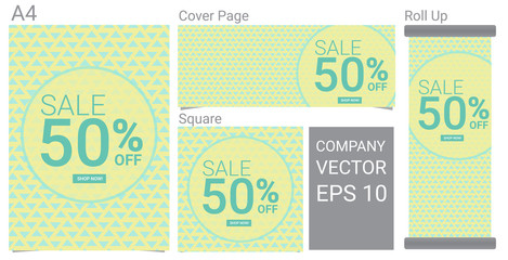 Summer Sale Template Banner With Pastel Color Background Illustration