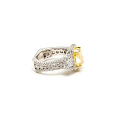 Yellow canary diamond ring