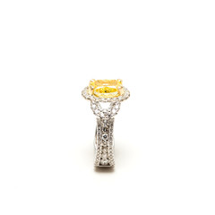 Yellow canary diamond ring