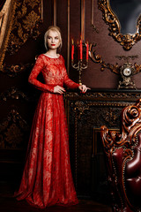 Fototapeta na wymiar red evening dress
