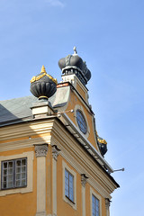 Fototapeta na wymiar Fragment of facade of Menshikov Palace in Saint Petersburg.