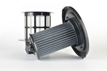 New filter set of a vacuum cleaner - on a white background