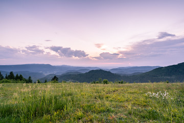 Obraz premium Sonnenuntergang Schwarzwald