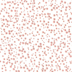 Seamless pattern in the form of placer pink pearls in different sizes. Elegant background. Illustration.