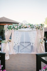 wedding decor in light colors