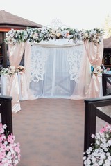 wedding decor in light colors