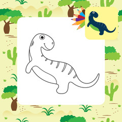 Cute Dino coloring book