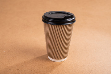 cup of cappuccino with lid