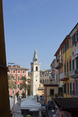 Obraz premium Lerici - Historic city, Marconi square. Liguria, La Spezia 