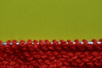 Knitting needle. A part of the thing is connected to the spoke