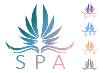 flowers design vector for spa, boutique, beauty salon, cosmetician, shop, yoga class, hotel and resort