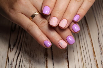 fashionable pink manicure
