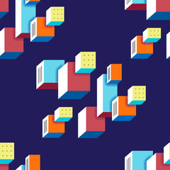 Seamless trendy pattern in the style of Bauhaus