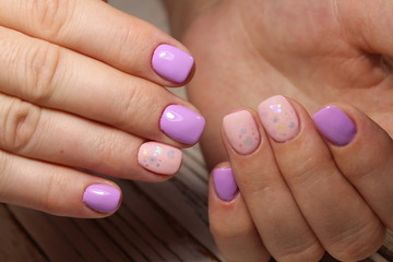 stylish pink manicure
