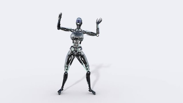 robot dances,Loop, Animation, Alpha Chanel 