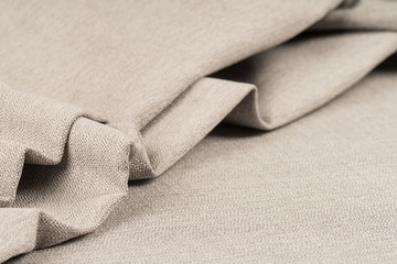 crumpled fabric background and texture. Abstract background, empty template.