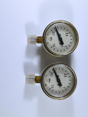 pressure gauges on the table