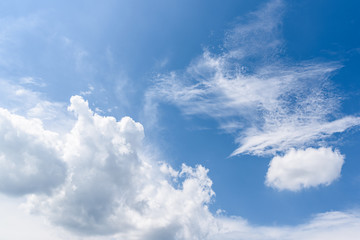 Blue bright sky with clouds