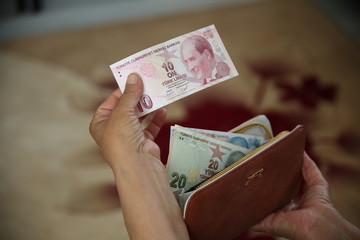 turkish currency, turkish money, cash, lira,