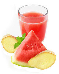 Watermelon smoothie with ginger