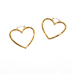 Gold Heart Earrings