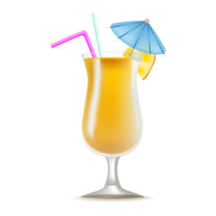 Realistic Detailed 3d Cocktail Drink Party Beverage. Vector