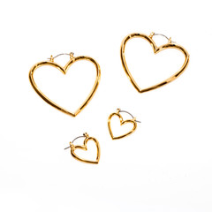 Gold Heart Earrings