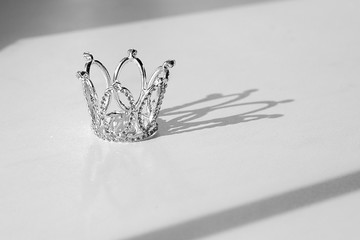 Little crown on a white background. Jewelry.
