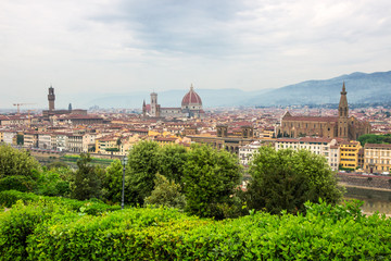 Fototapeta na wymiar panoramic view of Florence in Tuscany