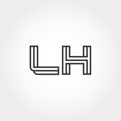 Initial Letter LH Logo Template Vector Design