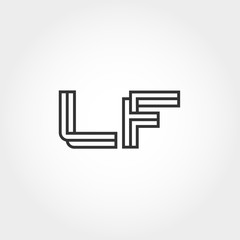 Initial Letter LF Logo Template Vector Design